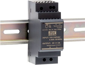 HDR-30-24 Блок питания на DIN-рейку, 36Вт; 24В; 1.5А; 85-264В Вход. Industrial