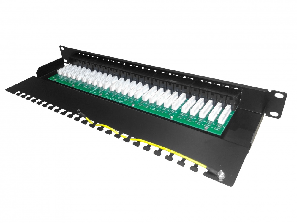 Патч-панель телефонная UTP, 19, 50 портов RJ45, cat.3, 1U, Krone Type, S