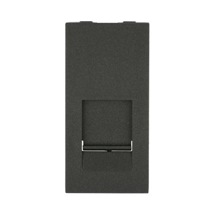 Накладка для розетки телефонной, компьютерной RJ, 45х22,5 мм, LK45 853108 (черный бархат) 1