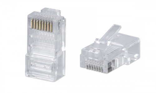 WRline WR-8P8C-C5E Коннектор RJ-45 под витую пару, категория 5e, неэкранированный, универсальный  (100 шт в упак)
