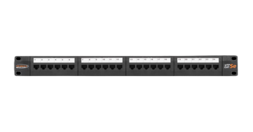 Коммутационная панель NIKOMAX 19, 1U, 24 угловых порта, Кат.6a, полный экран, с органайзером