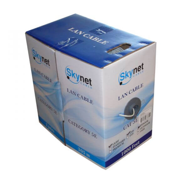 Кабель Skynet Light UTP2 cat.5е, одножильный, 305м, Cu, серый_1