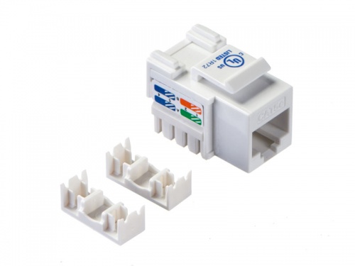 Модуль Keystone неэкранированный, RJ45, cat.5e, 90, 110Krone тип, универсальный, белый