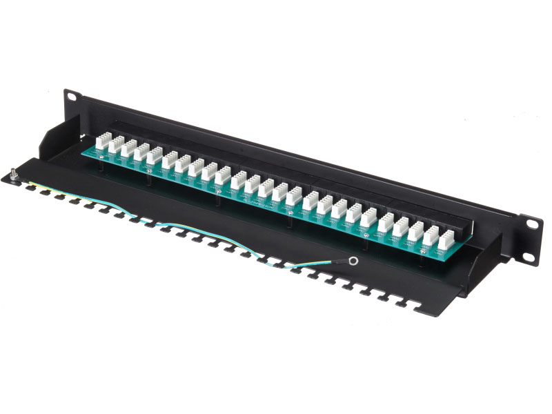Патч-панель телефонная UTP, 19, 25 портов RJ45, cat.3, 1U, Krone Type, L_1