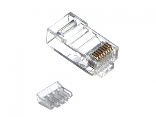 Коннектор RJ45 (8p8c) cat.6, со вставкой, для одножильного и многожильного кабеля (нож с 3-мя зубцами), 100шт., NETKO Expert CKC