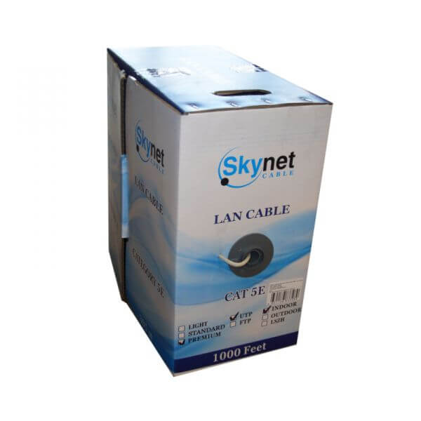 Кабель Skynet Premium UTP4 cat.5е, одножильный, 305м, Cu, Проходит Fluke тест, нг-LSZH, серый_2