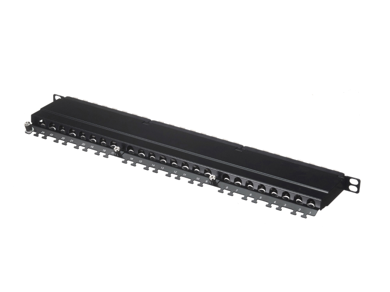 Патч-панель FTP, 19, 24 порта RJ45, cat.6а, 0,5U, Dual Type IDC, NETKO Expert СКС_1