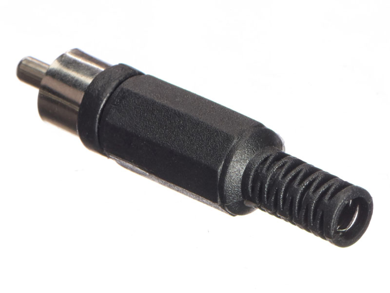 Штекер RCA черный, NETKO Optima_1
