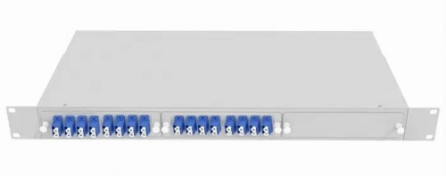 Кросс оптический 19 (ШКОС), 1U, укомплектованный на 16SCUPC (ODF-16SC 16SC(9 125) 16)