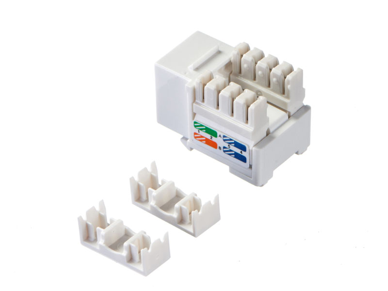 Модуль Keystone неэкранированный, RJ45, cat.5e, 90, 110Krone тип, универсальный, белый_1