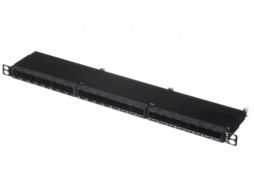 Патч-панель FTP, 19, 24 порта RJ45, cat.6а, 0,5U, Dual Type IDC, NETKO Expert СКС