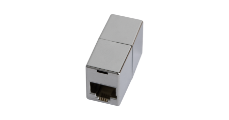 Кабельный соединитель NETLAN RJ45-RJ45 (8P8C), Кат.5e (Класс D), 100МГц, экранированный, металлик-1