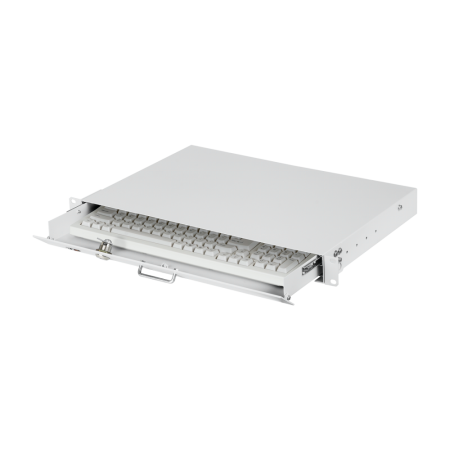 Полка под клавиатуру выдвижная TLK, 19", 1U, Ш432хГ300мм, RAL 7035-2