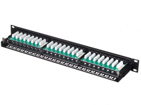Патч-панель UTP, 19", 48 портов RJ45, cat.6, 1U, Krone Type, "L"-1