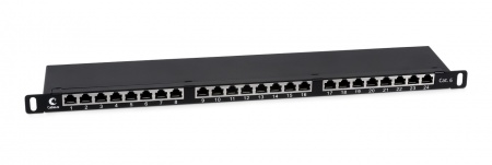 Патч-панель экранированная Cat. 6 19", 0,5U, 24 портов RJ-45-0