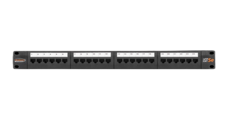 Коммутационная панель NIKOMAX 19", 1U, 24 угловых порта, Кат.6a, полный экран, с органайзером-0