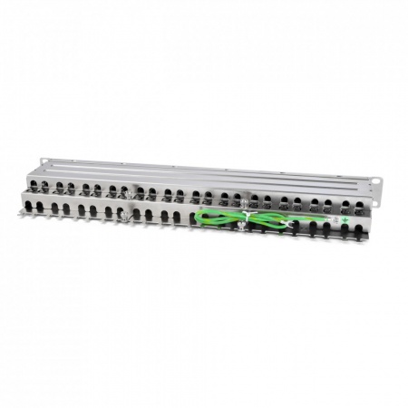 Патч-панель высокой плотности 19", 1U, 48 портов RJ-45, полный экран, категория 6A, Dual IDC-2