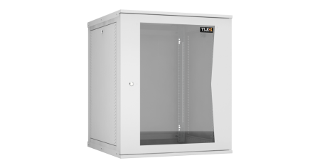 Настенный разборный шкаф Lite 19",15U,стекл.дверь,600х703х600мм,2 пары монтажных направл,RAL 7035-0