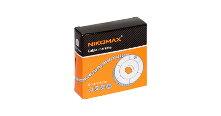 Маркер NIKOMAX кабельный, трубчатый, эластичный, под кабели 3,6-7,4мм, цифра "6", желтый, уп. 500шт.-1