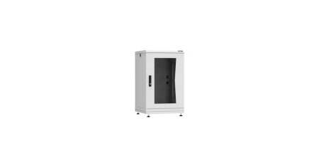 Напольный шкаф PRACTICAL, 19", 18U, стеклянная дверь, Ш600хВ943хГ600мм, в разобранном виде, серый-0
