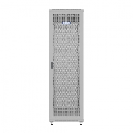 19" напольный шкаф "ПРЕМИУМ" 42U 800х800мм, передняя дверь перф.,задняя дверь перф., RAL 7035-3