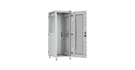 Напольный шкаф Lite 19",33U,стекл.дверь,мет.двухур.стенки,мет.задняя дверь,600х1641х800,RAL7035-2