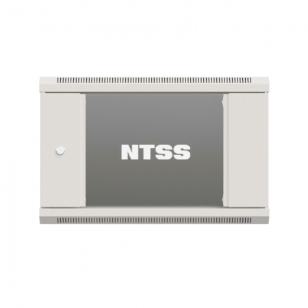 19" настенный шкаф "ПРЕМИУМ" 9U 600х450мм, передняя дверь стекло, задняя дверь металл, RAL 7035-4