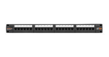 Коммутационная панель NIKOMAX 19, 1U, 24 угловых порта, Кат.6a, полный экран, с органайзером
