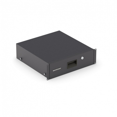 Полка (ящик) для документов DANNMAN DFD-3U-360-RAL9005, 3U, глубина 360 мм, черный-0