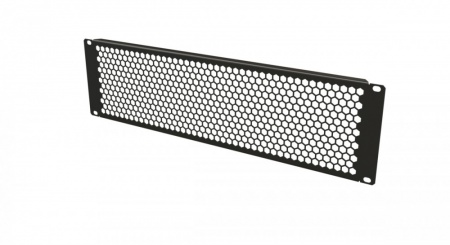 Фальшпанель в шкаф 19" 3U, перфорированная (RAL9005)-1