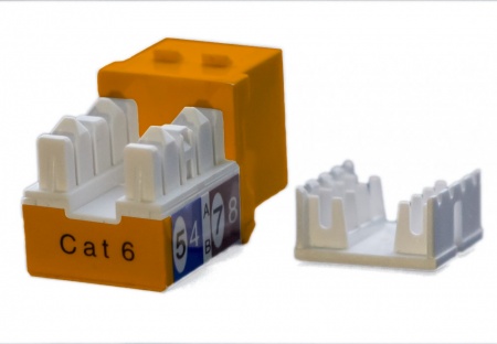 Вставка Keystone Jack RJ-45(8P8C), категория 6, оранжевая-0