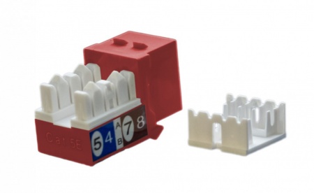 Вставка Keystone Jack RJ-45(8P8C), категория 5e, красная-0