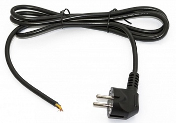 Hyperline PWC-SHM-OE-5.0-BK Кабель с вилкой Schuko (open end), длиной 5м (3x1.0 кв.мм), цвет черный