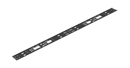Лоток Zero-Unit для крепления аксессуаров с крепежом, 42U, RAL 9005-0