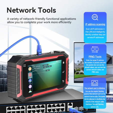 Многофункциональный тестер для видеонаблюдения Noyafa NF-IPC725-4