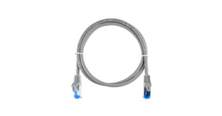 Коммутационный шнур NIKOMAX S/FTP 4 пары, Кат.6, LSZH нг(А)-HFLTx, светло-серый, 1м, Essential-0