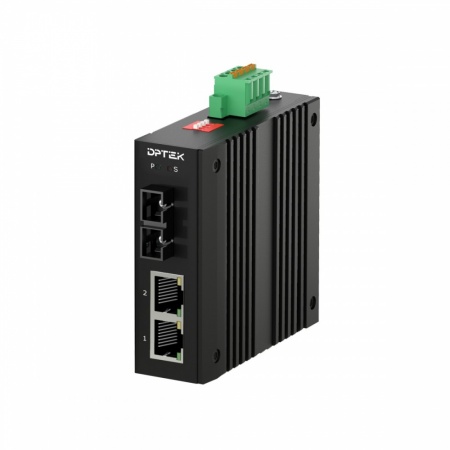 Медиаконвертер промышленный DPTEK DK-MC10G-2T1S-E-1