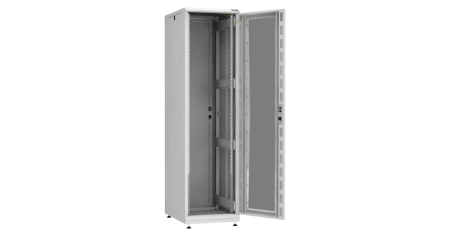 Напольный шкаф PRACTICAL, 19", 47U, стеклянная дверь, Ш600хВ2232хГ800мм, в разобранном виде, серый-2