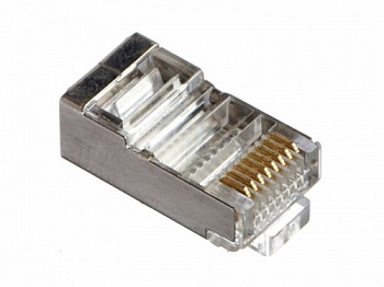 Коннектор RJ45 (8p8c) cat.5е, экранированный, нож с 2-мя зубцами, 100шт, NETKO Optima
