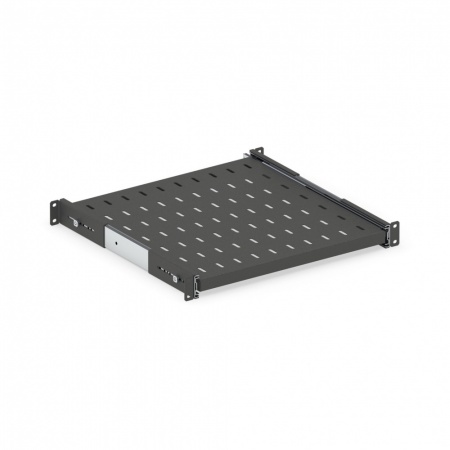 Полка выдвижная DANNMAN SSH-1U-600-RAL9005 до 30кг, 485х620мм, черная-1