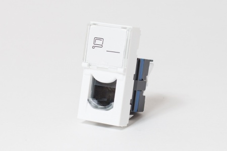 Розетка информационная UTP 1хRJ45 22,5х45 cat5e SPL 200006-0