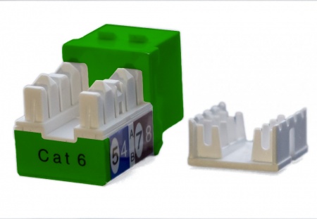 Вставка Keystone Jack RJ-45(8P8C), категория 6, зеленая-0