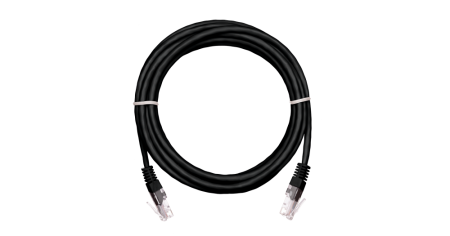 Коммутационный шнур NETLAN U/UTP 4 пары, Кат.5е, PVC нг(B), черный, 5м.-0