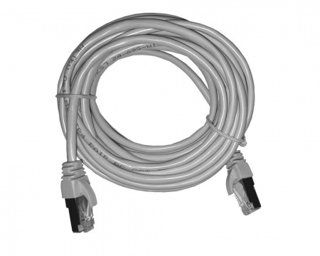 Патч-корд FTP4 cat.5е, 5.0м, BC, LSZH, серый, литой коннектор NETKO Optima-0