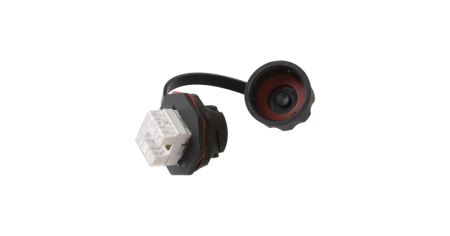Индустриальный модуль-вставка NIKOMAX, Кат.6, RJ45/8P8C, неэкранир., IP67, с защитной крышкой, чер.-0