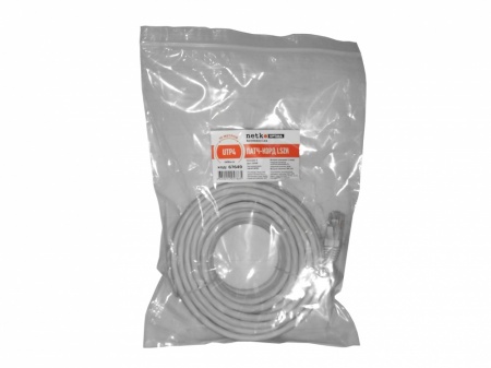 Патч-корд UTP4 rj45-rj45, cat.6, 10.0м, BC, LSZH, серый, литой коннектор NETKO Optima-1