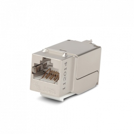 Вставка Keystone Jack RJ-45(8P8C), категория 6A, экранир, 110 IDC, заделка с помощью NE-TOOL, белая-0