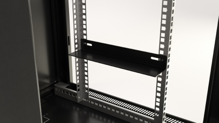 Hyperline TWB-1245-GP-RAL9004 Шкаф настенный 19", 12U, 650x600х450мм, стеклянная дверь, ручка, 9004-2
