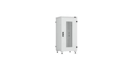 Напольный шкаф Lite 19",24U,перфор. дверь,цельнометаллич.стенки и задняя дверь,600х1241х600,RAL7035-0