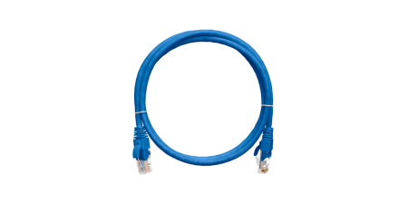 Коммутационный шнур NIKOMAX U/UTP 4 пары, Кат.5е, PVC нг(А), синий, 0,5м-0